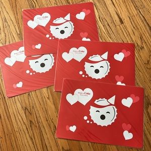 4 pc of Coke placemats